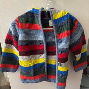 Gap baby bear striped cardigan